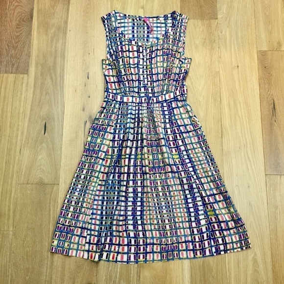Tracy Reese Geometric Rayon Fit & Flare Dress - Picture 1 of 8